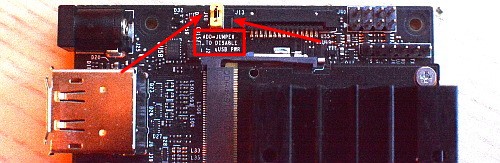джампер живлення USB -> Barrel